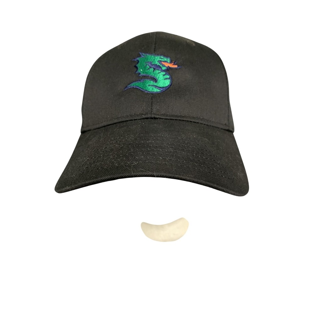 Dragon S Logo Hat Cap Strap Back Mens One Size Black Green Mascot Baseball Style